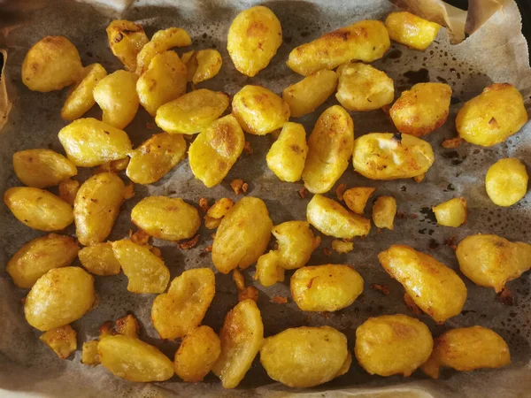 Izgara Patates Dokusunun Güzel Bir Yemek Geçmişi Var — Stok fotoğraf