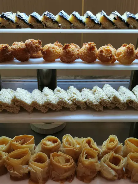 Egypte Desserts Als Zeer Mooi Voedsel Achtergrond — Stockfoto