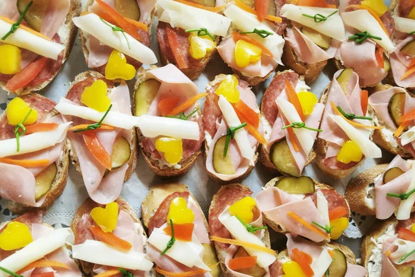 czech canape food as traditional gourmet background