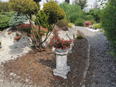 Czech cumhuriyetindeki küçük Japon bahçesi.