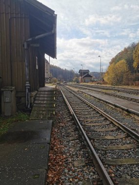 Czech cumhuriyetindeki tren istasyonu Velka Kras