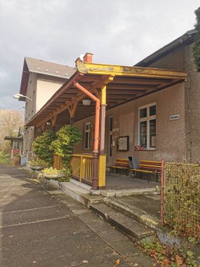 Czech cumhuriyetindeki tren istasyonu Velka Kras