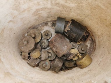 güzel arkaplan olarak eski ağırlık koleksiyonu