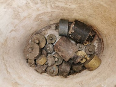 güzel arkaplan olarak eski ağırlık koleksiyonu