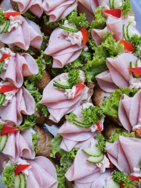 sağlıklı czech sandviçleri tipik kolay yiyecekler. 