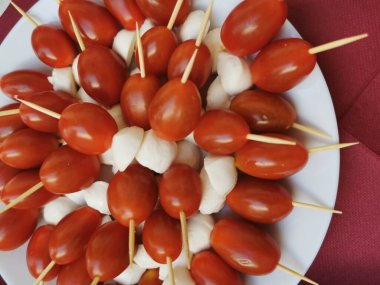 Domates ve mozarella dokusu çok güzel bir arka plan.