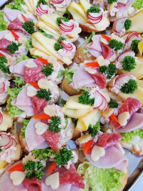 sağlıklı czech sandviçleri tipik kolay yiyecekler. 