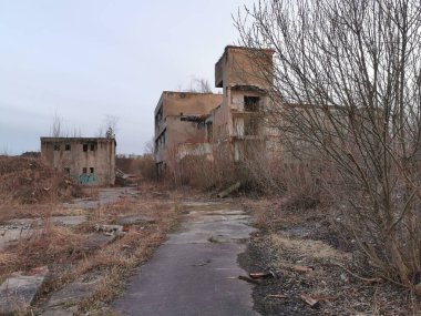 Çek Cumhuriyeti 'nin Vidnava kentindeki eski fabrika