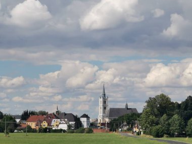 old Vidnava city in Czech republic in the morning clipart