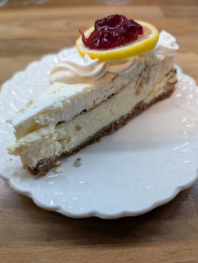 Geleneksel cheesecake tatlıları güzel yemek arkaplanı olarak