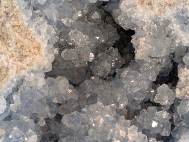 Çok güzel doğal bir arkaplan olarak Celestine mineral dokusu