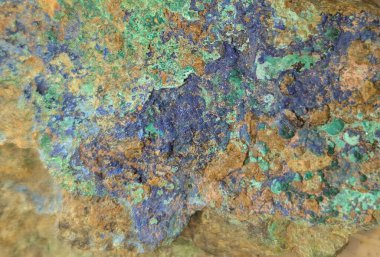 arkaplan olarak azurit ve malakit mineral dokusu