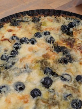 Ev yapımı pizza harika bir yemek arka planı.