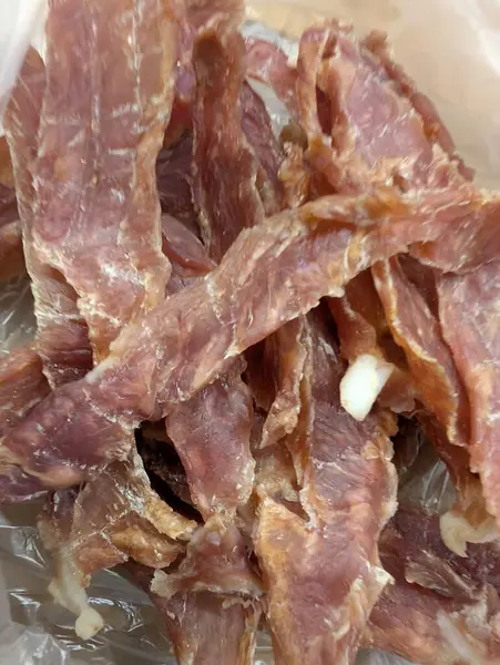 Kurutulmuş domuz eti, güzel bir arka plan.