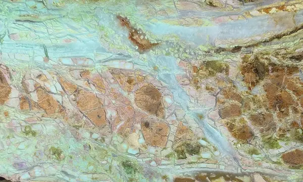 Garnierite mineral dokusu çok güzel doğal bir arka plan.