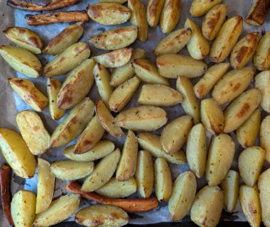 Owen 'da fırında patates güzel bir arka plan.