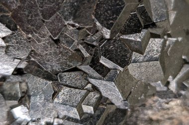 Hematit mineral dokusu çok güzel doğal bir arka plan.