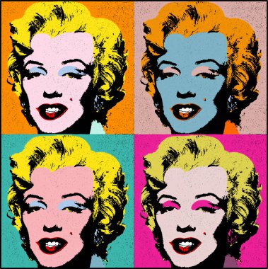 Andy Warhol Marilyn vektörü 10 birim