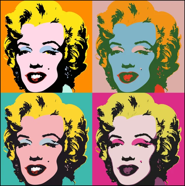 Andy Warhol Marilyn Vector Eps — Stock Vector