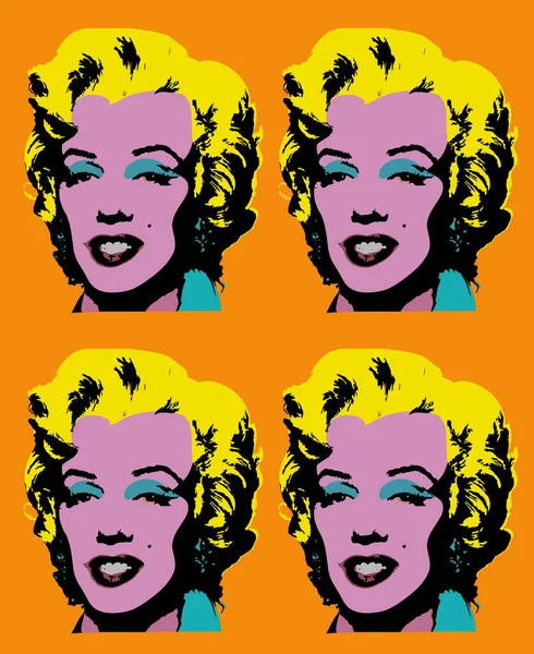 Andy Warhol Marilyn Vektörü Birim — Stok Vektör
