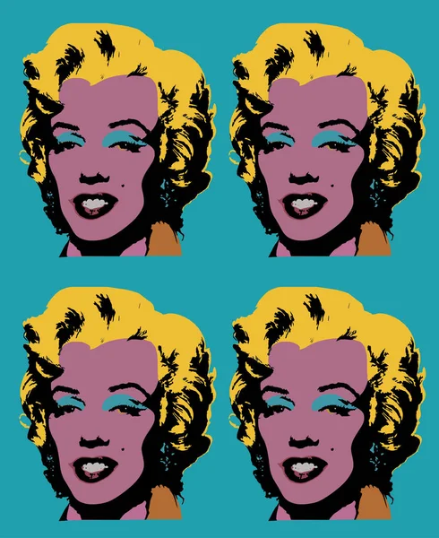 Andy Warhol Marilyn Vector Voor Personen — Stockvector
