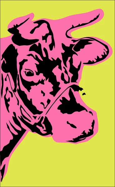 Andy Warhol Cow Vector Eps — Stock Vector