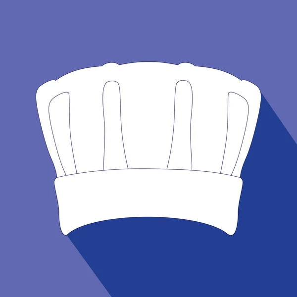 Biały Kapelusz Chef Płaski Wzór Wektor Ikony Eps — Wektor stockowy