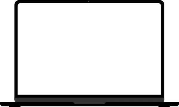 Laptop Empty Screen White Background Vector Eps — Stock Vector