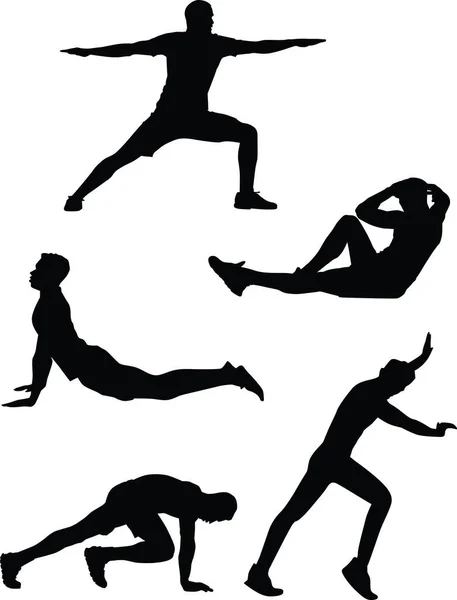 Gimnastyka Męska Wektor Treningowy Eps — Wektor stockowy