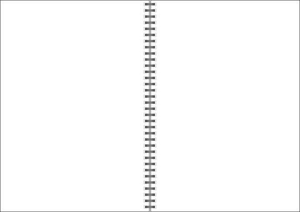 Порожній Блокнот Металевій Спіральній Язці Вектор Eps — стоковий вектор
