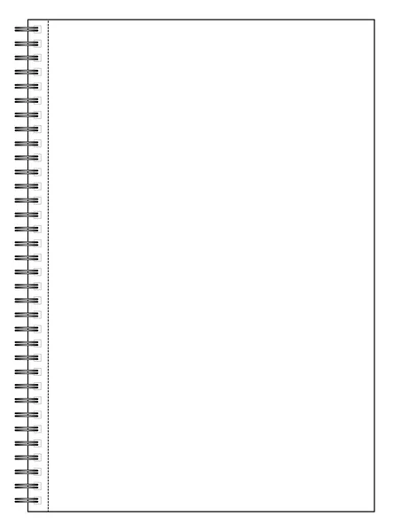 空白笔记本 白色向量Epas 10上有撕页隔离表 — 图库矢量图片