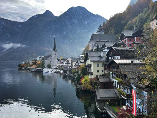 stock image Hallstatt, Austria. Mountain village in the Austrian Alps, Salzkammergut region, Austria Alps. Europe.