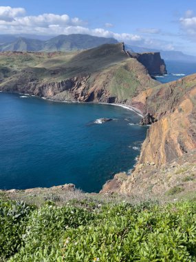Madeira adasının manzarası - Ponta de sao Lourenco, Portekiz, Avrupa