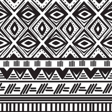 Kusursuz desenli kabile dokusu, basit tarzda etnik geçmiş.