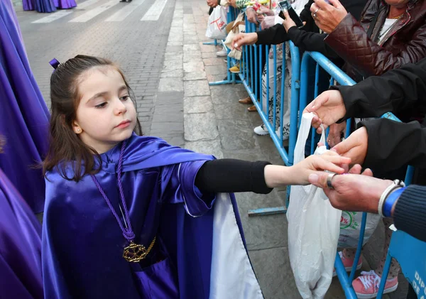 Torrevieja Spain April 2023 Children Participating Semana Santa Procession Spain — 图库照片