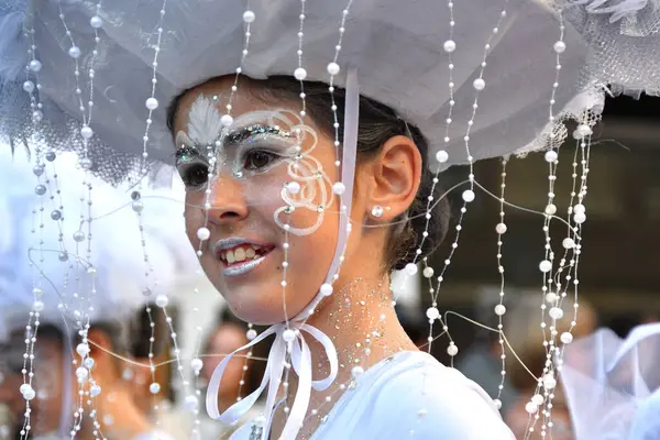 Torrevieja Espanha Fevereiro 2024 Participantes Desfile Anual Carnaval Mardi Gras Imagens Royalty-Free