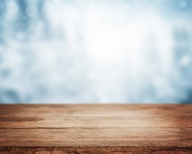 bokeh ışıklar ve kar taneleri ile dekoratif Noel arka plan