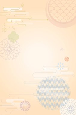 Çin Yeni Yıl vektör çizimi arkaplanı (dikey)