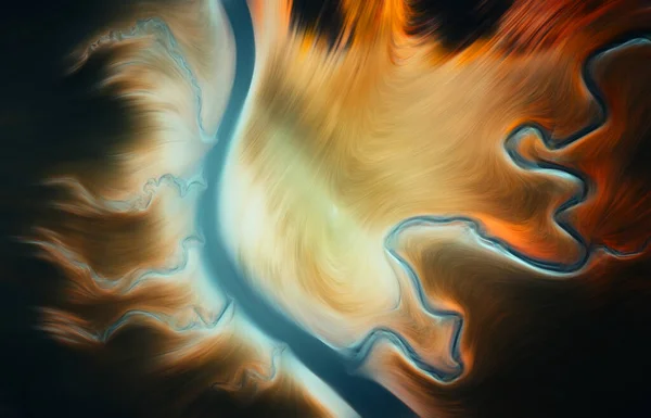 Abstract Orange Blur Texture Effect Blurred Veins Water Stream Backdrop — Foto Stock