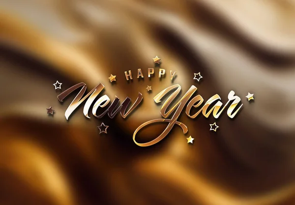 Fijne Nieuwjaarsgroeten Met Gouden Effect Glanzende Viering Tekst Goud Voor — Stockfoto