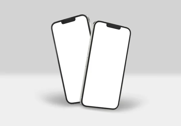 2023年3月15日 新发布的Apple Smartphone Iphone Pro Realistic Rendering Silver Color Front — 图库照片