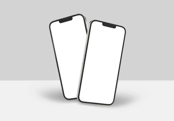 2023年3月15日 新发布的Apple Smartphone Iphone Pro Realistic Rendering Silver Color Front — 图库照片