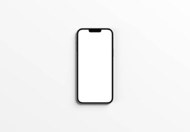 PARIS - Fransa 1 Eylül 2023: Yeni çıkan Apple akıllı telefonu, Maksimum 2 Iphone profesyonel gümüş renkli gerçekçi 3D görüntüleme, gölge ve beyaz arkaplan üzerinde yansıması olan ön ekran mobil modeli