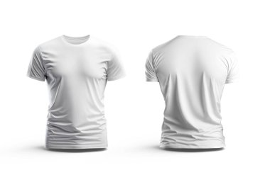 Gölge Mockup ile izole edilmiş tişört. Beyaz arkaplandaki formanın şablonu. 3d oluşturma