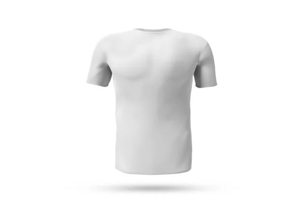 孤立的空白T恤与阴影杯 白色背景的空球衣模板 — 图库照片