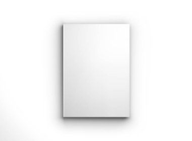 Book Mockup beyaz arka planda izole edildi. Boş bir kapağın şablonu. 3B görüntüleme