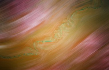 Abstract orange green blur texture effect. Blurred veins water stream backdrop with a smoke style. Smooth motion illustration for your graphic design, banner, background, wallpaper or poster. 3D rendering