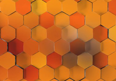 Renkli parlak altıgen arka plan deseni. Soyut altıgen gradyan parlak doku. 3B görüntüleme