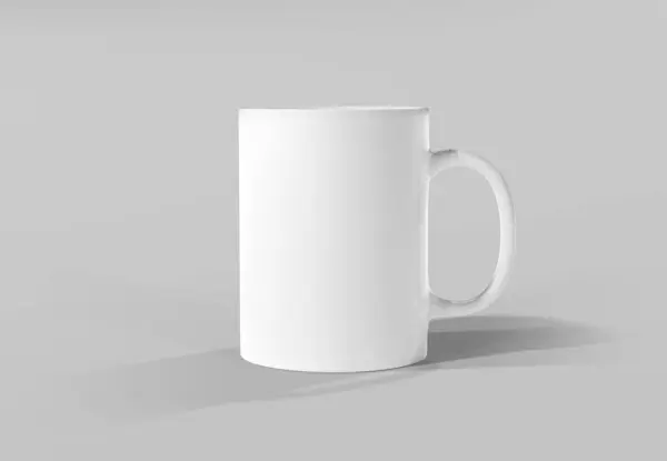 Beyaz Arka Planda Izole Edilmiş Kupa Modeli Boş Kahve Fincanı — Stok fotoğraf