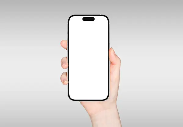 2023年9月1日 新发布的Apple Smartphone Iphone Pro Max Realistic Rendering Silver Color 图库图片